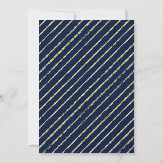 vijfenzestig | Goud & Navy Blue 65e verjaardagsfee Kaart (Achterkant)