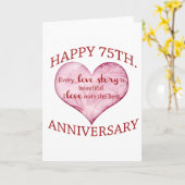 vijfenzeventigste. Verjaardag Kaart (Gele Bloem)