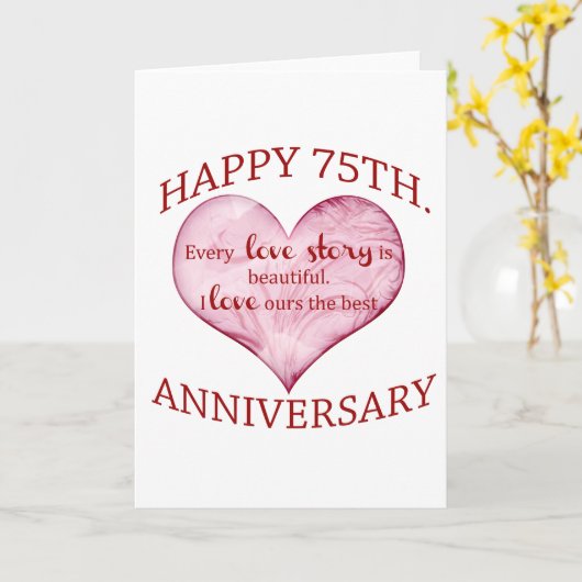 vijfenzeventigste. Verjaardag Kaart (Gele Bloem)