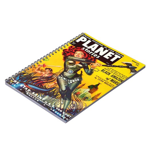 VIJFHEDEN SCI FI PULP ONTWERP NOTITIEBOEK (Linkerzijde)