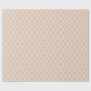 Vijfhoekige stergeometrie in terracotta en ivoor cadeaupapier