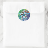 vijfhoekseizoenen ronde sticker (Tas)