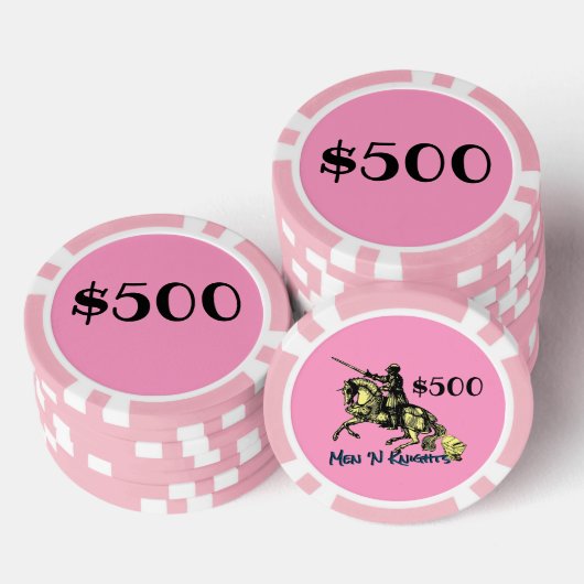 Vijfhonderd dollar (Logo) Poker Chips (Opstapeling)
