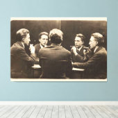 Vijfkant portret van Duchamp Stretched Canvas Afdruk (Insitu (Houten vloer))