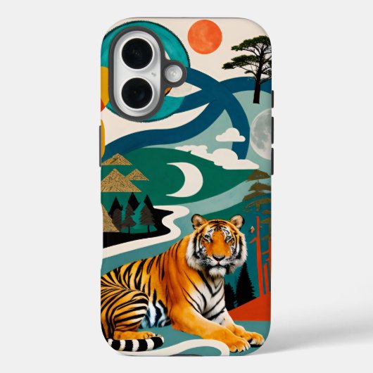 vijfkleurige briljante tijger Case-Mate iPhone case (Achterkant)