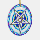 Vijfpuntige ster keramisch ornament (Rechts)