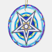 Vijfpuntige ster keramisch ornament (Links)