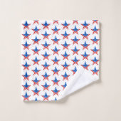 Vijfpuntsster met Amerikaanse vlaggenkleuren Bad Handdoek (Wasdoekje)