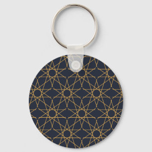 Vijfster Geometrie Middennacht Gouden Sleutelhange Sleutelhanger