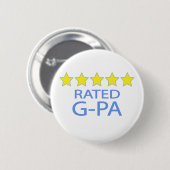 Vijfsterren G-Pa Ronde Button 5,7 Cm (Voorkant /achterkant)