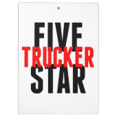 Vijfsterrenvrachtwagen Klembord (Achterkant)