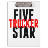 Vijfsterrenvrachtwagen Klembord (Voorkant)
