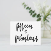 Vijftien en Fabulous Quinceanera 15e Kaart op zate (Staand voorkant)