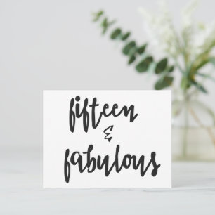 Vijftien en Fabulous Quinceanera 15e Kaart op zate