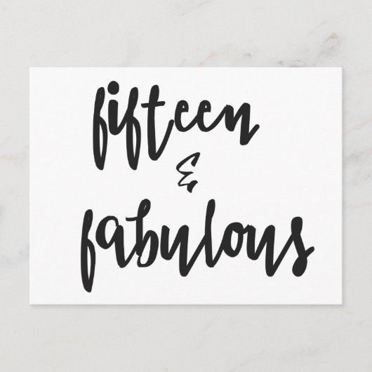 Vijftien en Fabulous Quinceanera 15e Kaart op zate (Voorkant)