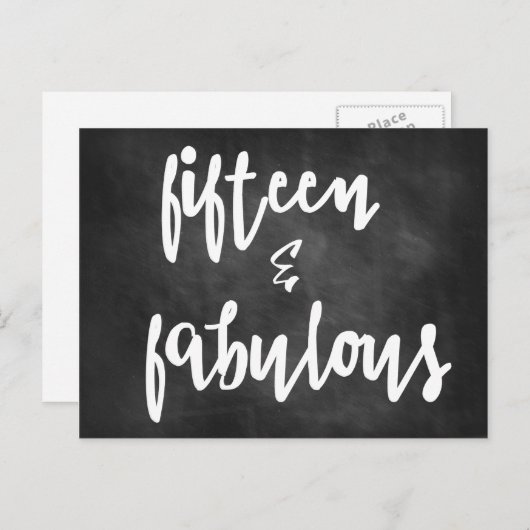 Vijftien en Fabulous Quinceanera 15e Kaart op zate (Voorkant / Achterkant)