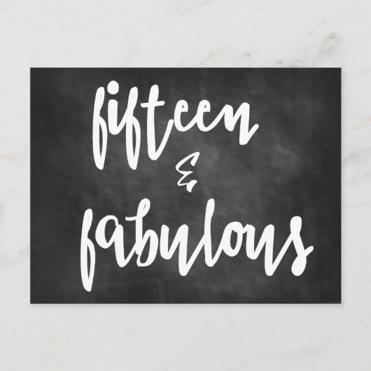 Vijftien en Fabulous Quinceanera 15e Kaart op zate (Voorkant)