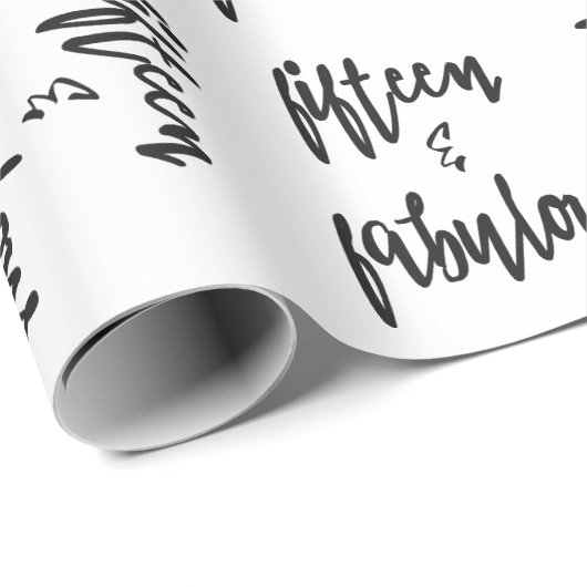 Vijftien & Fabulous 15/Quinceanera-Verpakkingsdocu Cadeaupapier (Rol Hoek)