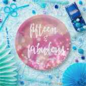 Vijftien & Fabulous - 15e Verjaardagspapier Borden Papieren Bordje (Feest)
