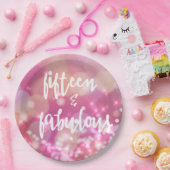 Vijftien & Fabulous - 15e Verjaardagspapier Borden Papieren Bordje (Feest)