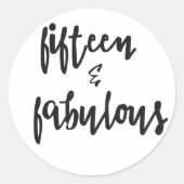 Vijftien & Fabulous - Quinceanera Stickers (Voorkant)