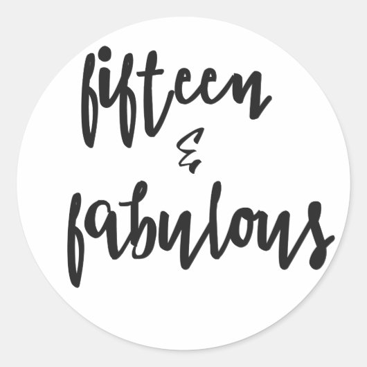 Vijftien & Fabulous - Quinceanera Stickers (Voorkant)