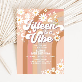 Vijftien is een Vibe 15e Daisy Regenboog 70s Verja Kaart