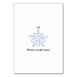 Vijftien kleine sterren aangepaste nummer flashcar kaart