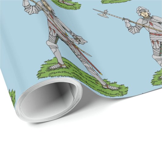 Vijftiende eeuw Engelse Knight Cadeaupapier (Rol Hoek)