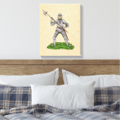 Vijftiende eeuw Engelse Knight Canvas Afdruk (Insitu (Slaapkamer))