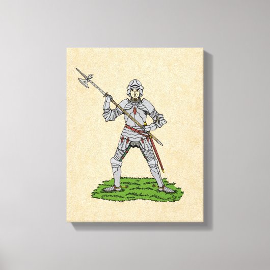 Vijftiende eeuw Engelse Knight Canvas Afdruk (Voorkant)