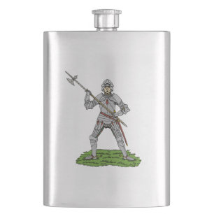 Vijftiende eeuw Engelse Knight Heupfles