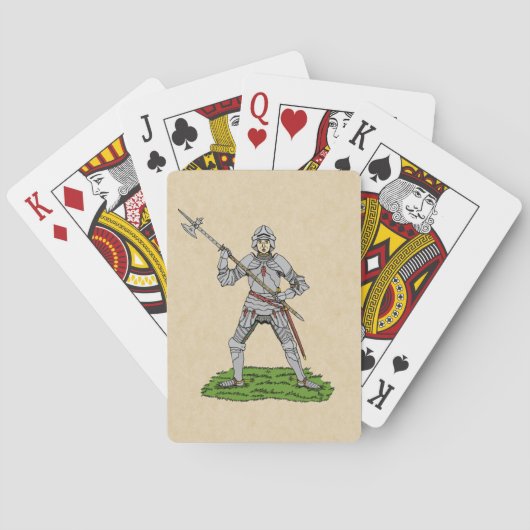 Vijftiende eeuw Engelse Knight Pokerkaarten (Achterkant)