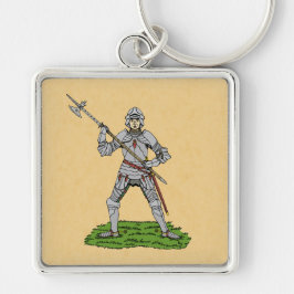 Vijftiende eeuw Engelse Knight Sleutelhanger