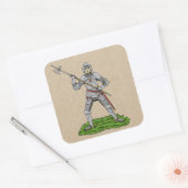 Vijftiende eeuw Engelse Knight Vierkante Sticker (Envelop)