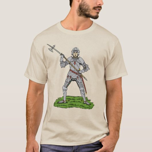 Vijftiende-eeuwse Engelse ridder T-shirt (Voorkant)