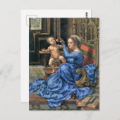 Vijftiende-eeuwse Vlaamse Madonna en Kind Briefkaart (Voorkant / Achterkant)