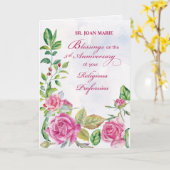 Vijftiende Jubileum van de Rozen van het godsdiens Kaart (Gele Bloem)