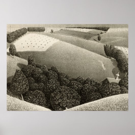 Vijftiende juli 1938, ingediend door Grant Wood Poster (Voorkant)