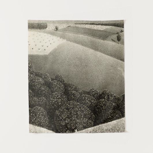 Vijftiende juli 1938, ingediend door Grant Wood Wandkleed (Voorkant)