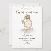 Vijftiende verjaardag Quinceanera Kaart (Voorkant)