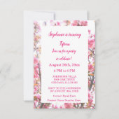 Vijftiende verjaardag Roze Cherry Quinceanera Kaart (Voorkant)