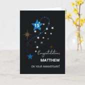 Vijftiende werknemer Jubileum Gefeliciteerd Kaart (Gele Bloem)