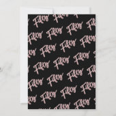 Vijftig 50e Birthday fotoscript glitter roos roze Kaart (Achterkant)