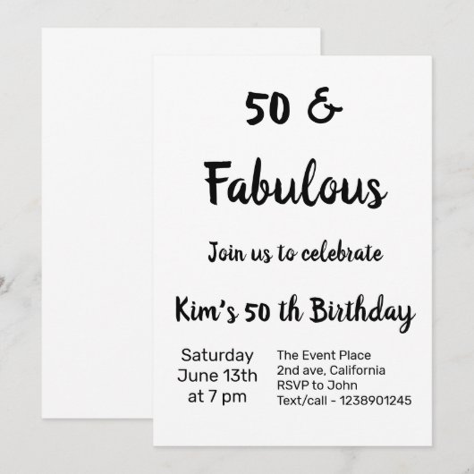 VIJFTIG 50E VEREENVOUDIGDE PARTIJVERZOEK (Voorkant / Achterkant)