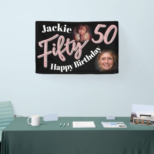 Vijftig 50e verjaardag van de Tweede Fotomanuscrip Spandoek (Beurs)