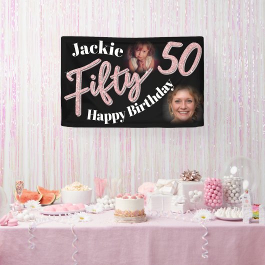 Vijftig 50e verjaardag van de Tweede Fotomanuscrip Spandoek (Feest)