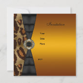 Vijftig 50e verjaardag Wilde Black Yellow Gold Kaart (Achterkant)