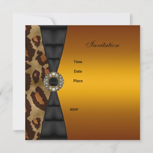 Vijftig 50e verjaardag Wilde Black Yellow Gold Kaart (Achterkant)