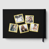 Vijftig 50ste verjaardag foto's zwart goud gastenb gastenboek (Achterkant)